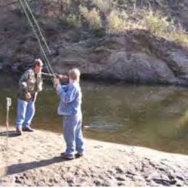 Duo fishing off the shores