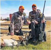 Nick and Neal pose with Neal's beautiful pronghorn buck.